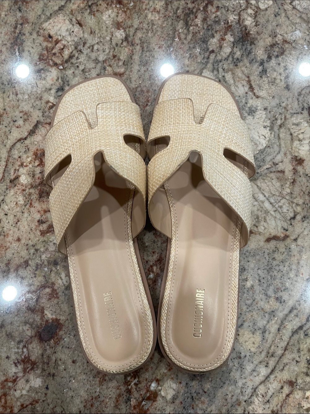 Christian Siriano Woven Neutral Slide Sandals - Beige S:11 - Picture 3 of 4